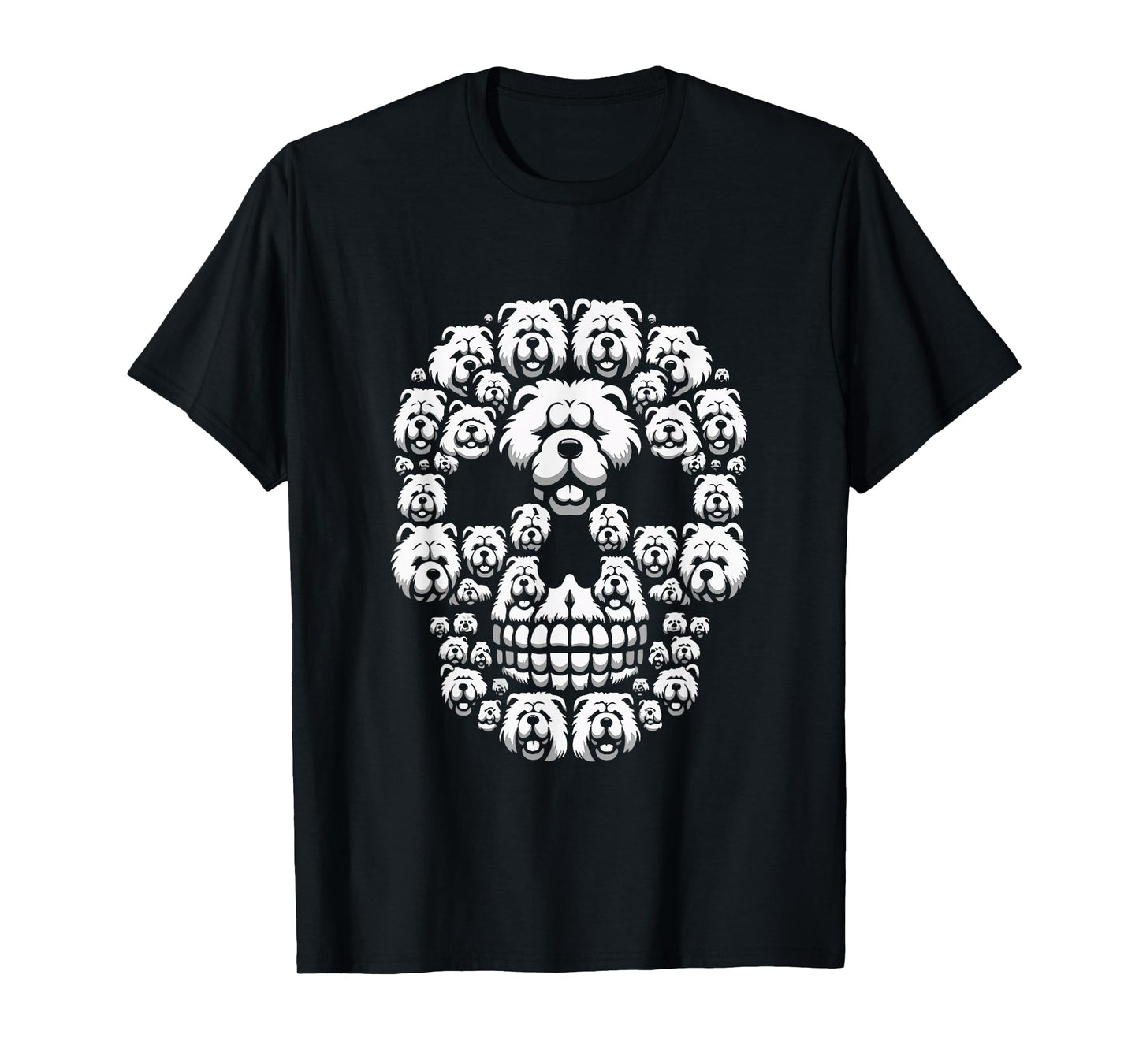 Group Chow Chows As Halloween Skull Costume Dog Owner Lover T-Shirt