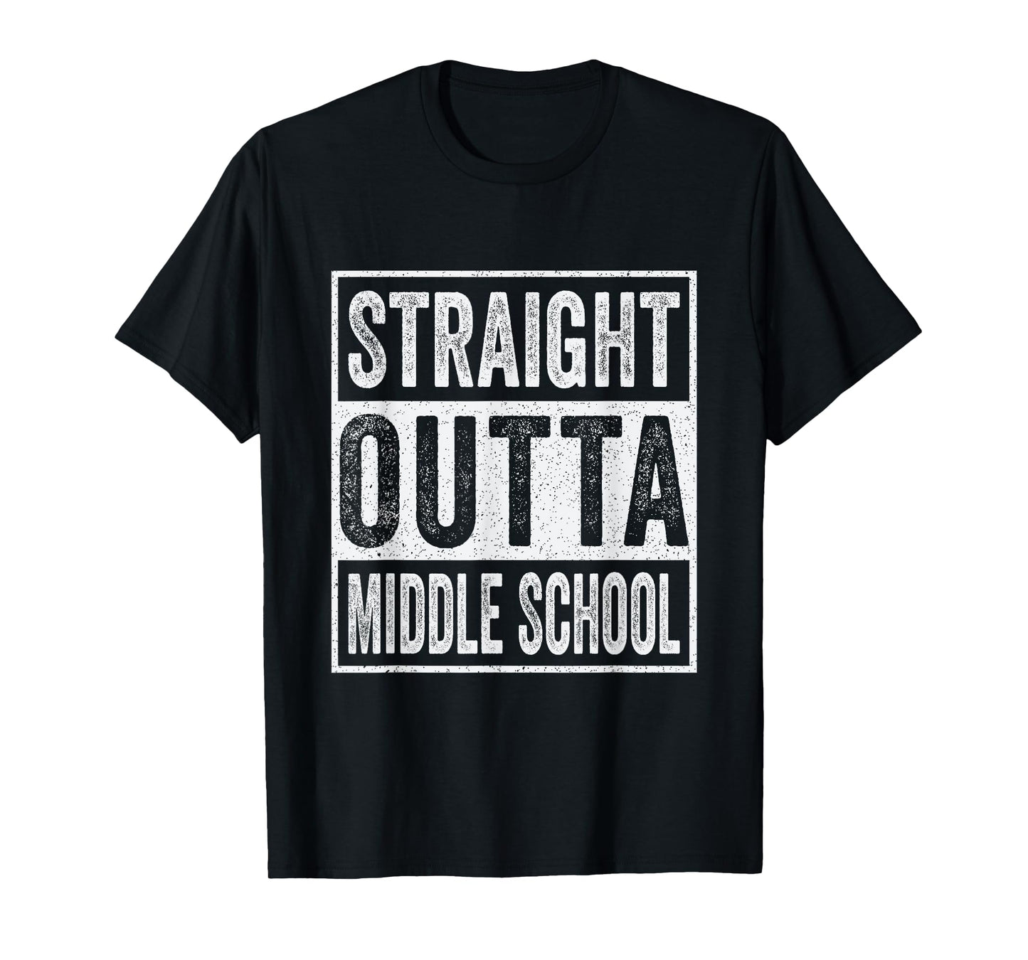 Straight Outta Middle School Funny 2025 Graduation T-Shirt
