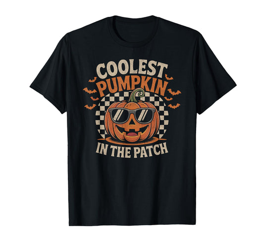 Coolest Pumpkin in The Patch Halloween Boys Girls Kids T-Shirt