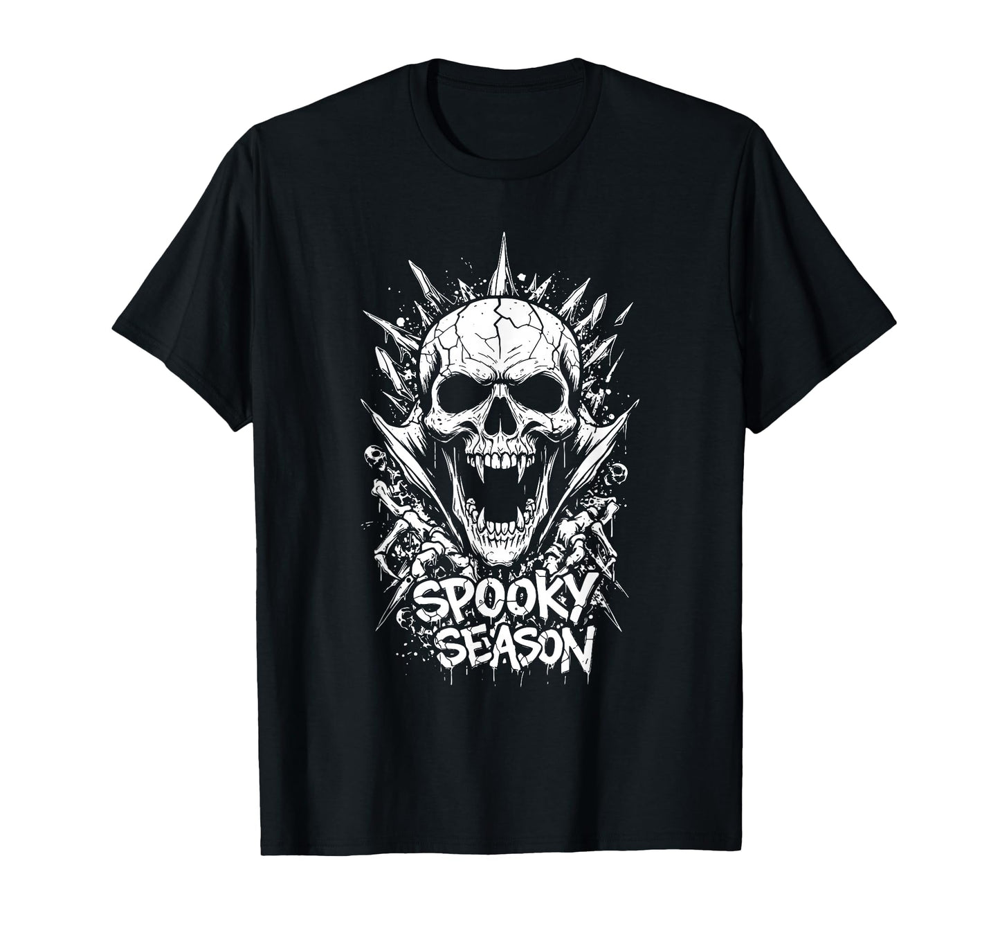 Spooky Vampire Skeleton Halloween Graphic for Men Boys T-Shirt