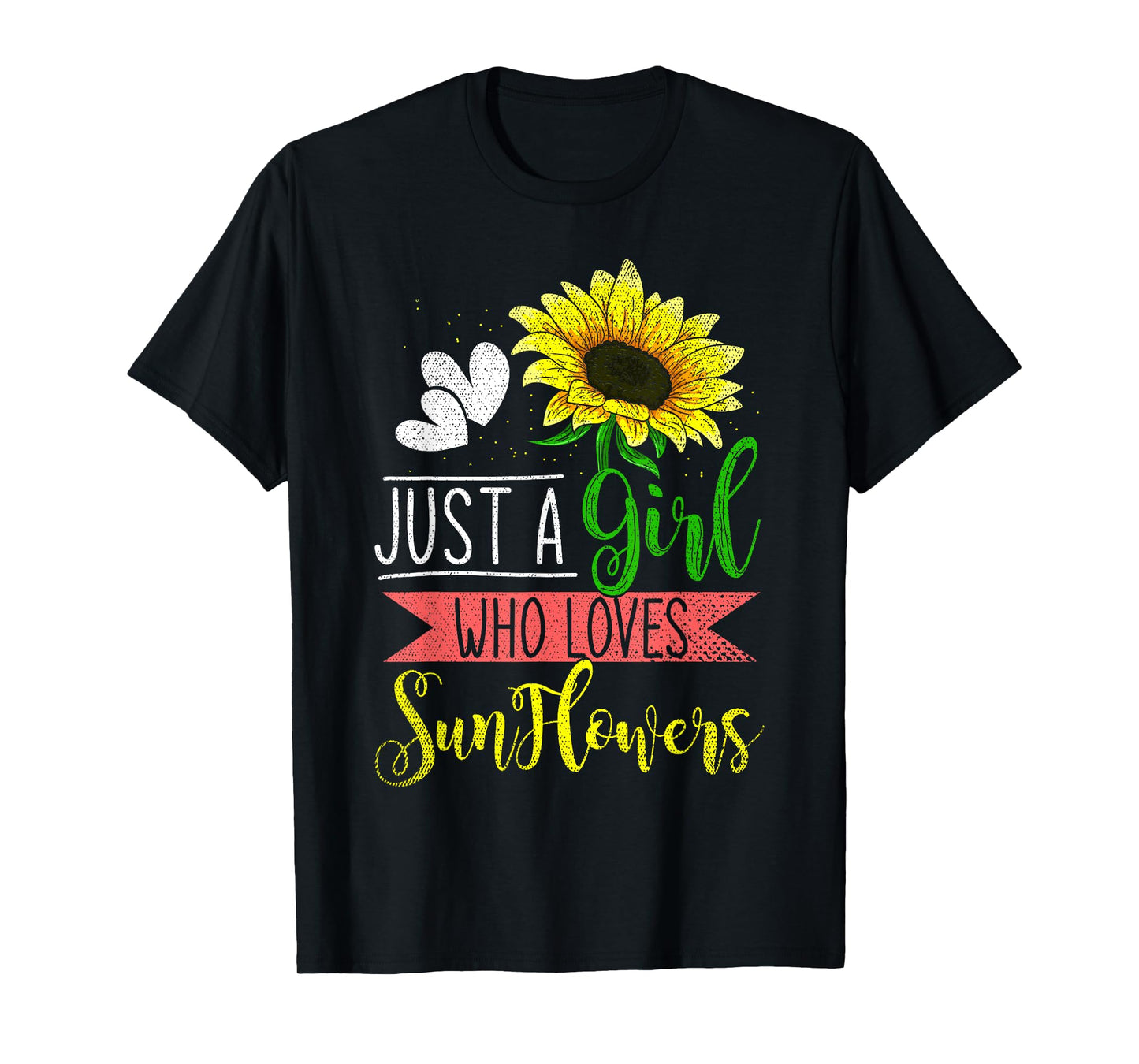 Floral Blossom Women Just A Girl Who Loves Sunflowers T-Shirt
