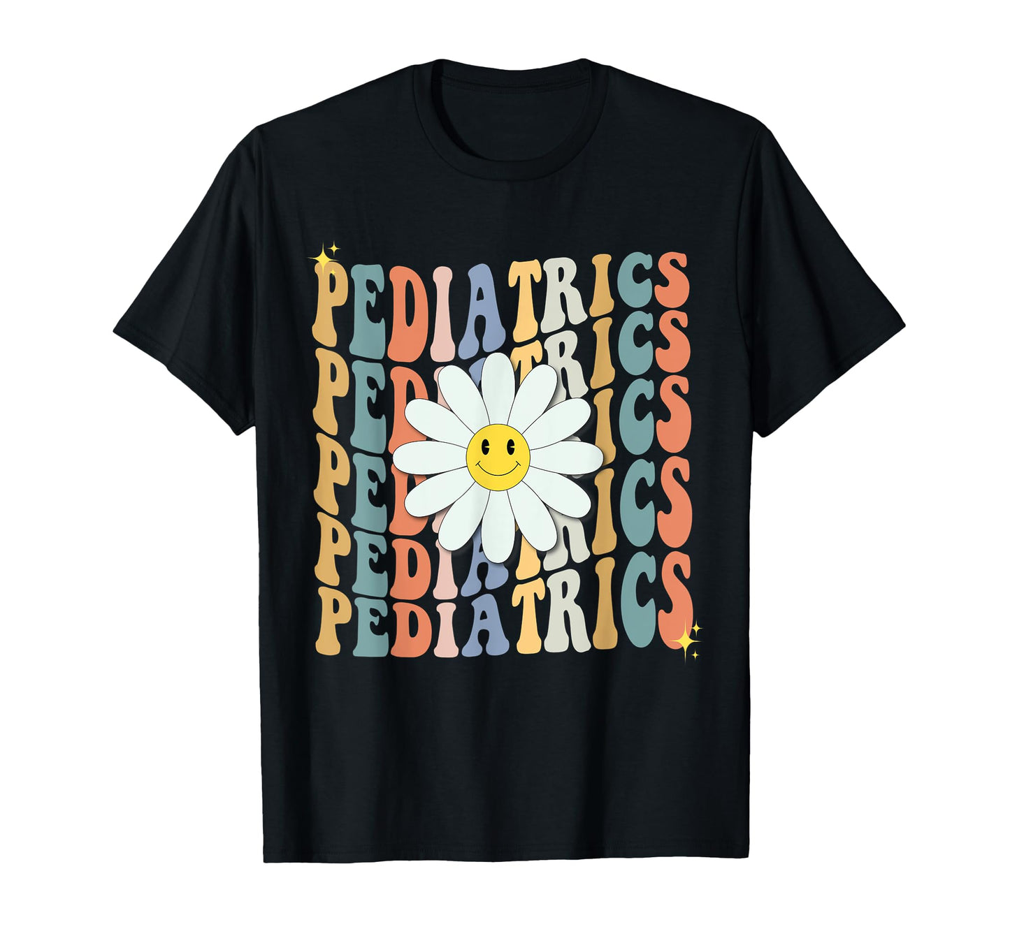 Pediatrics Nurse Squad Pediatrician Team Peds Crew Flowers T-Shirt