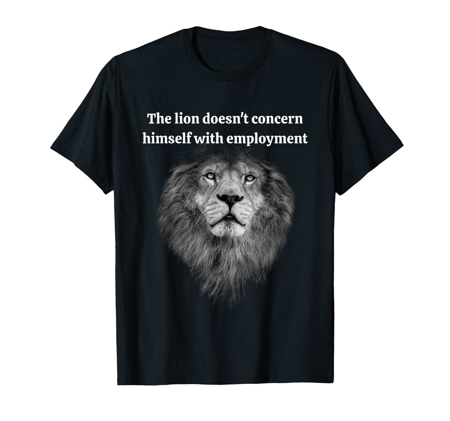 Funny Lion Meme Unhinged gen z Humour gen Alpha Memes T-Shirt
