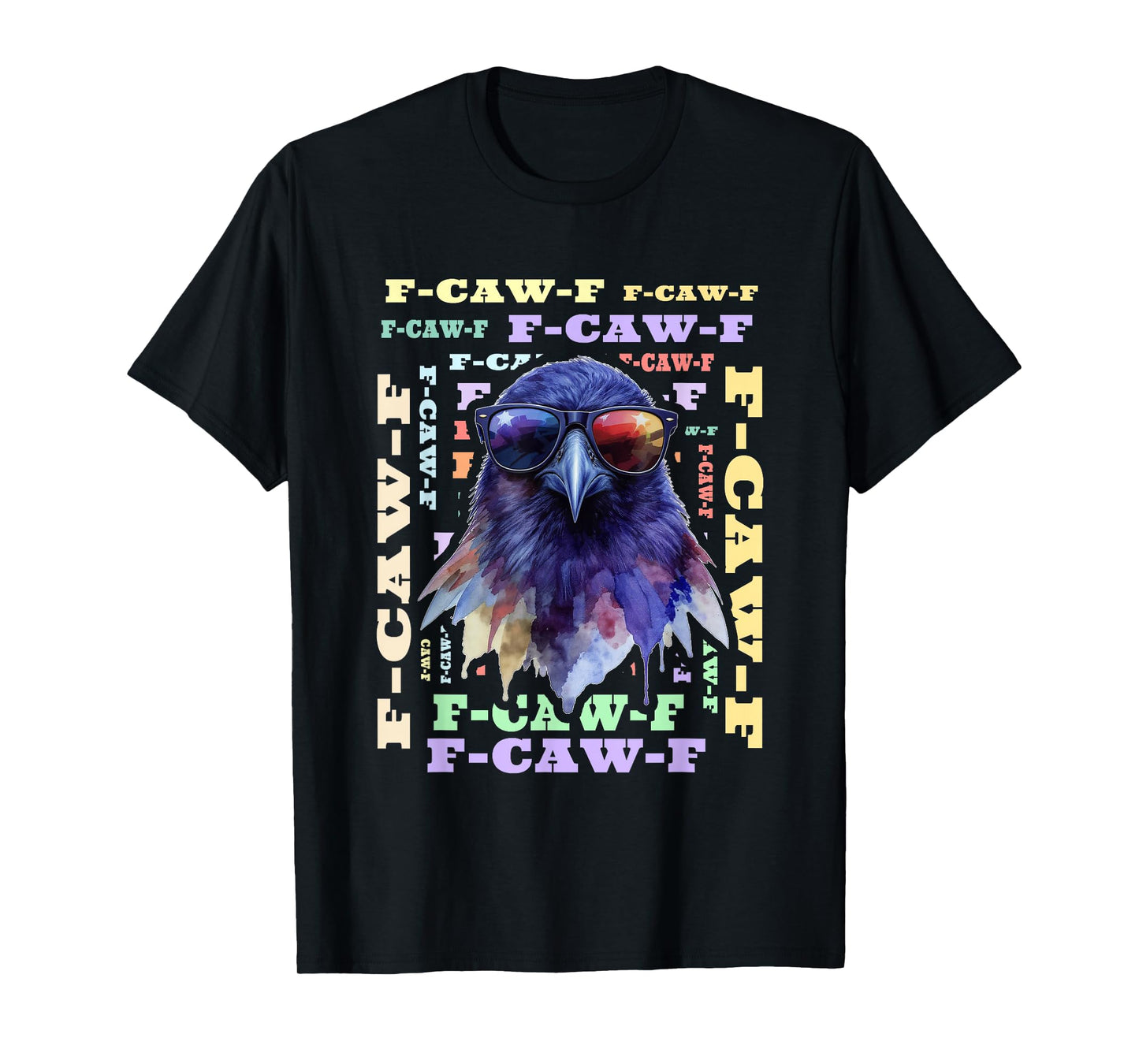 F-Caw-F Funny Retro Crow Raven Meme Men Women T-Shirt
