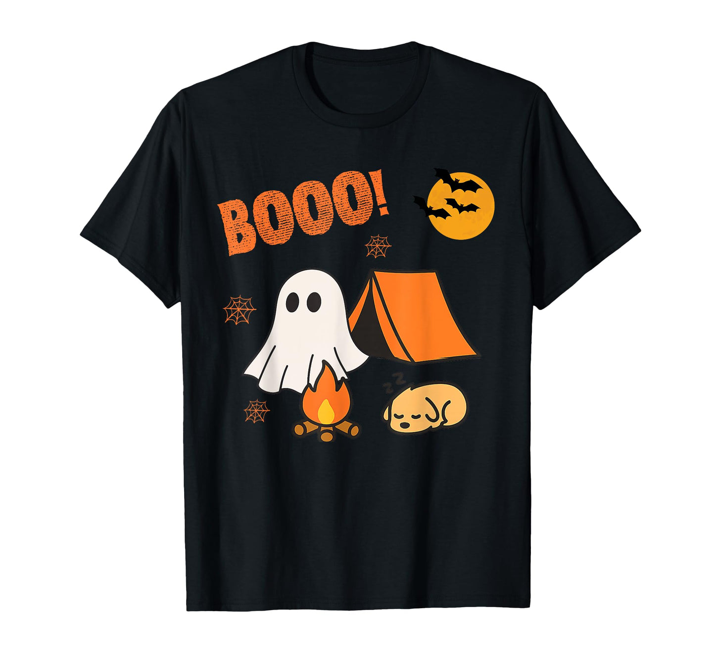 Vintage Halloween Skeleton Camping Funny Spooky Costume T-Shirt
