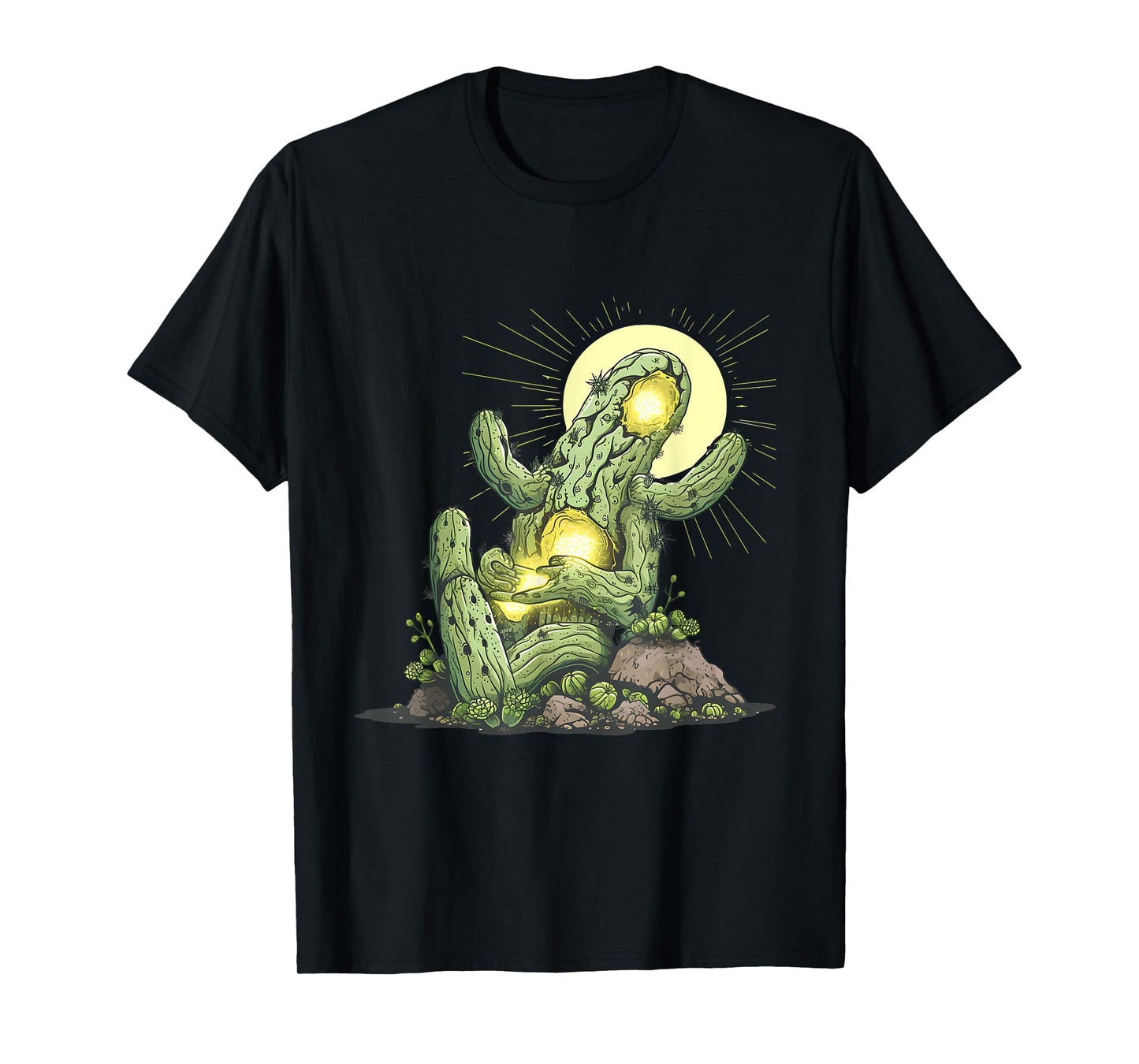 San Pedro & Peyote Visionary Artwork - Mystical Plant T-Shirt