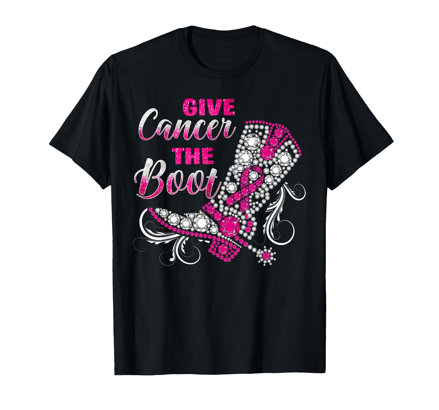 Breast Cancer Gift Western Cowboy Boots Pink Ribbon Survivor T-Shirt