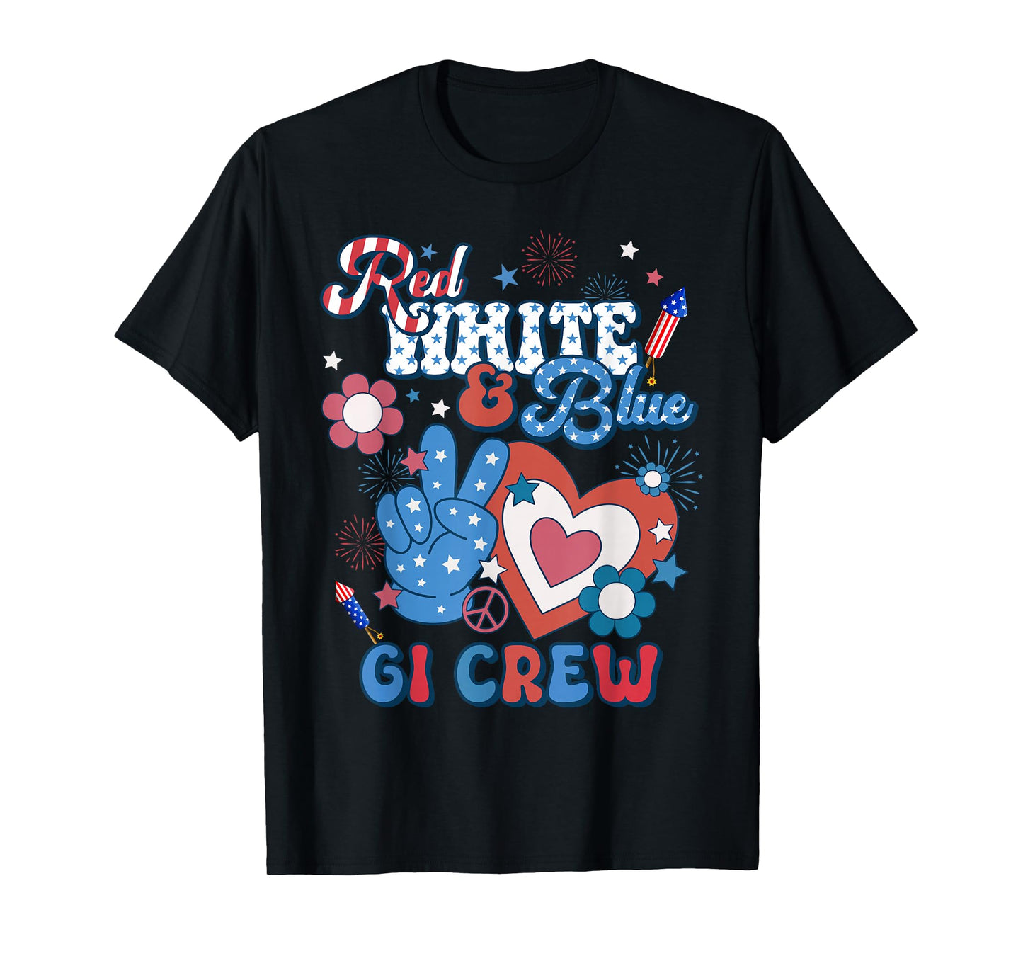 Red White & Blue GI Crew Endoscopy RN Nurse 4th Of July T-Shirt