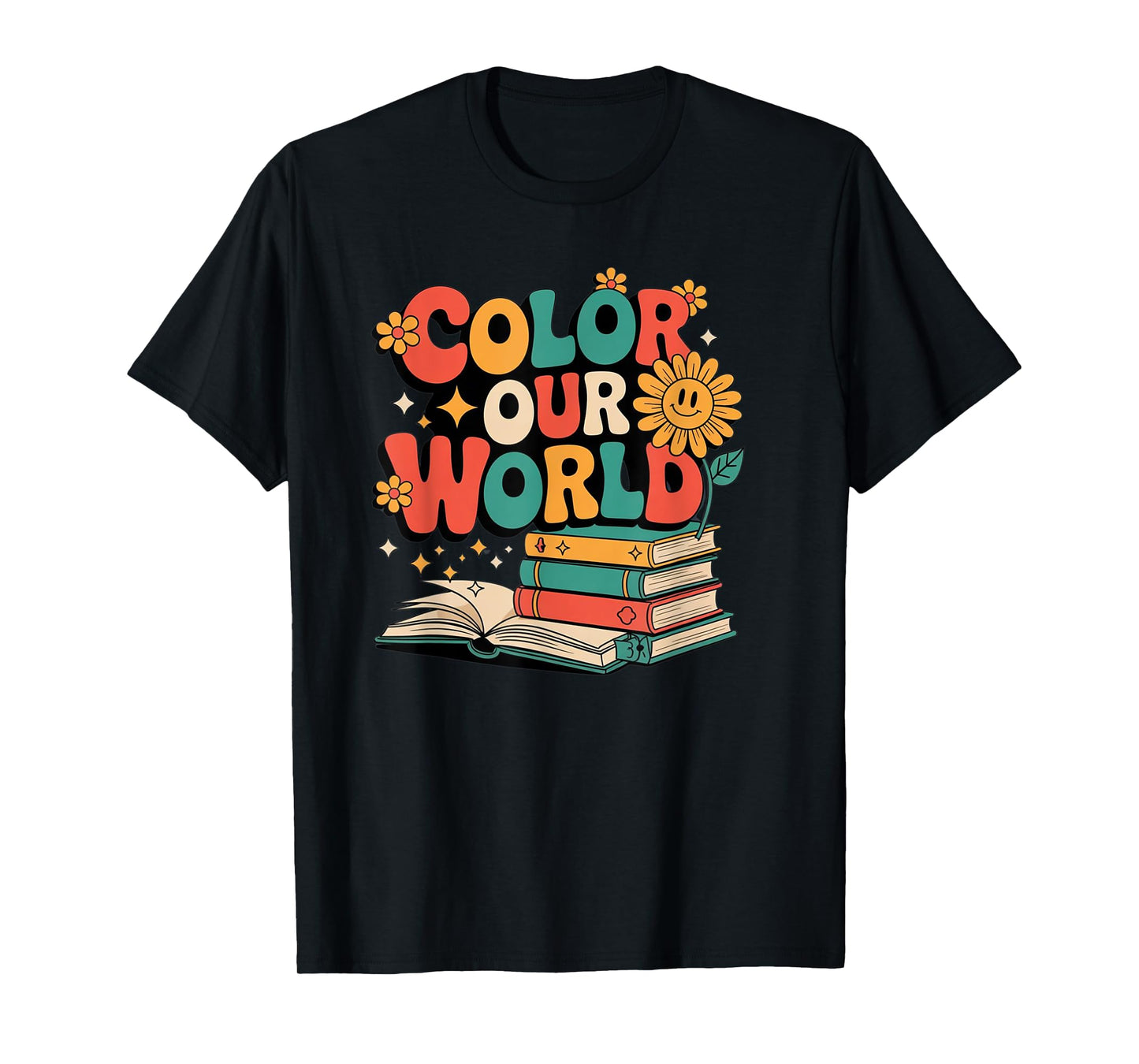 Color Our World Summer Reading 2025 Creativity Wildflowers T-Shirt