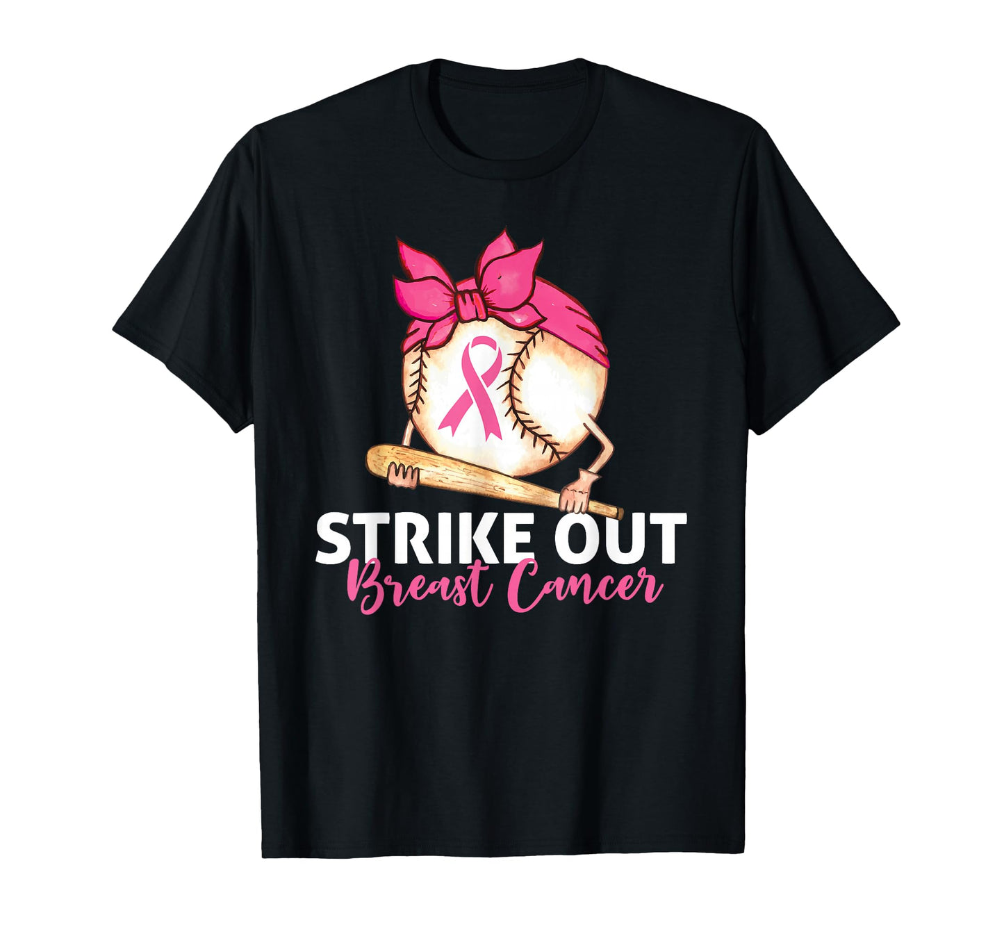 Strike Out Breast Cancer Awareness Baseball Softball Fighter T-Shirt