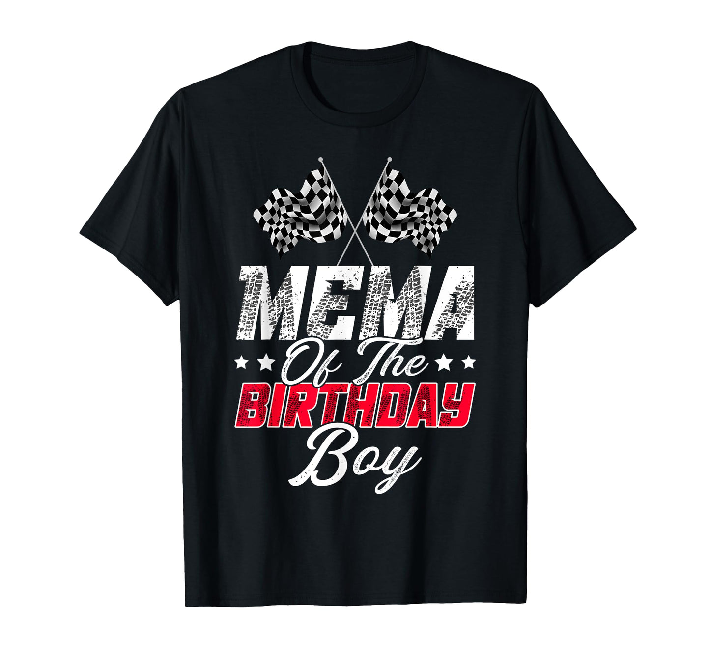 Race Car Mema Of The Birthday Boy Racing Family Pit Crew T-Shirt