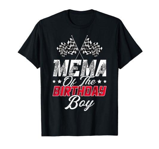 Race Car Mema Of The Birthday Boy Racing Family Pit Crew T-Shirt