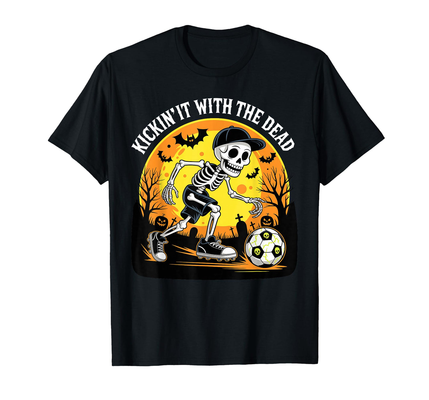 Kickin' It Halloween Skeleton Soccer Player T-Shirt