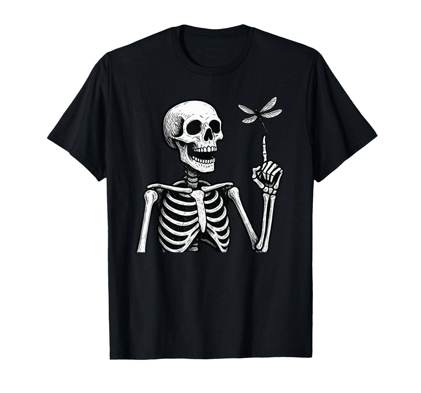 Skeleton Dragonfly Halloween T-Shirt