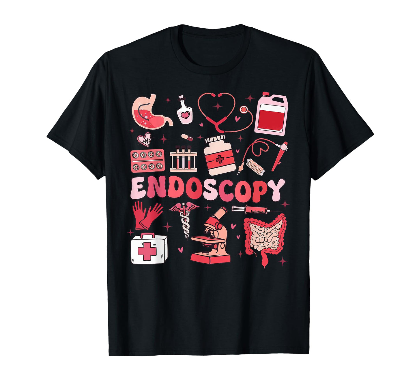 Valentine's Day Retro Endo Crew Nurse Endoscopy Gl Nursing T-Shirt