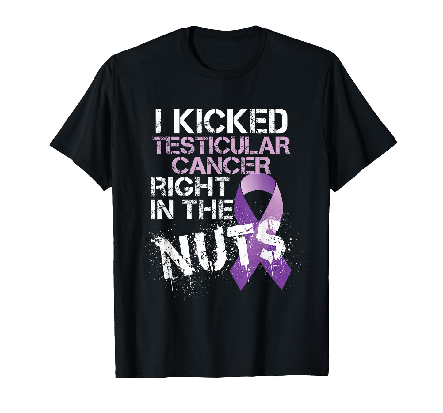 Testicular Cancer Awareness Survivor Kicked In The Nuts Ball T-Shirt