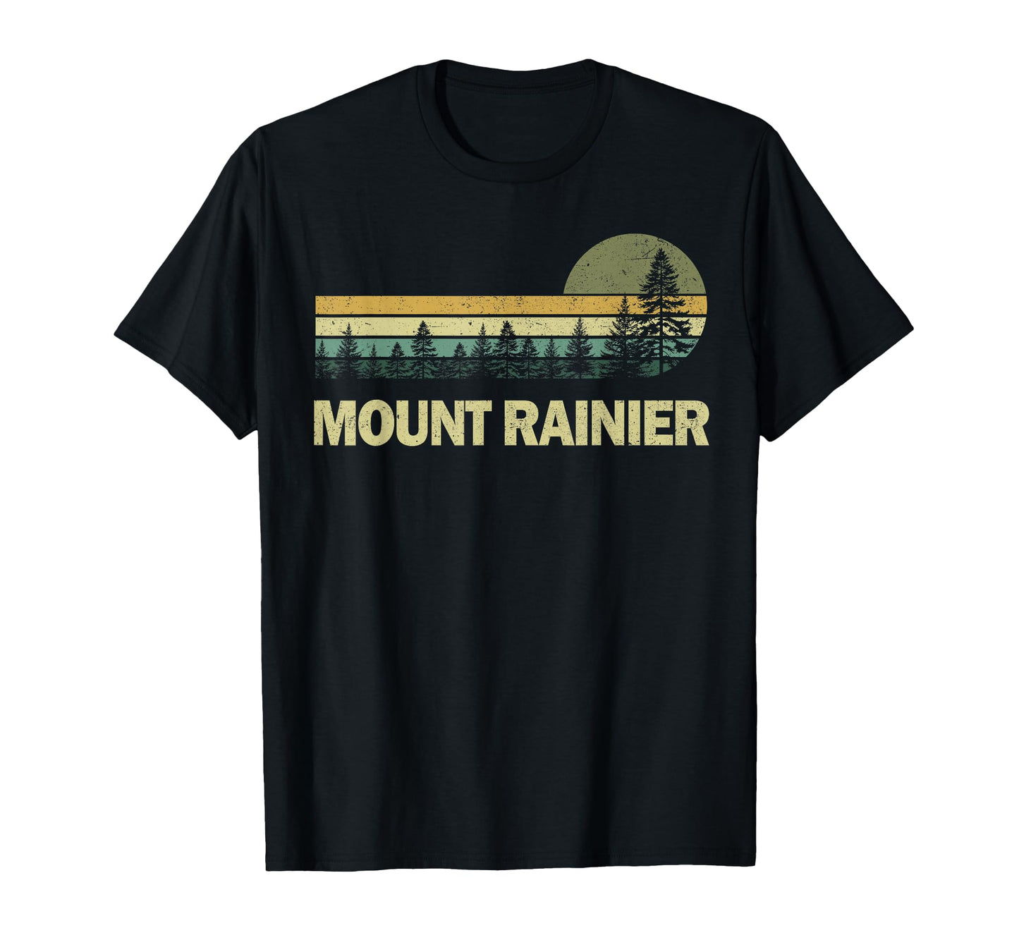Vintage Mount Rainier National Park Graphic Mens Womens Tee T-Shirt