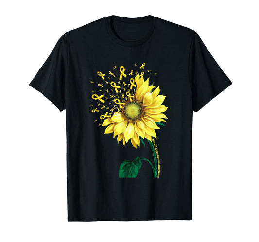 MYXOID LIPOSARCOMA AWARENESS Sunflower Yellow Ribbon T-Shirt