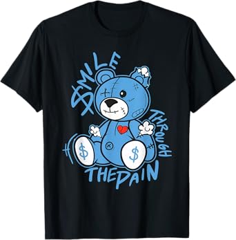University Blue Black White Match T-Shirt