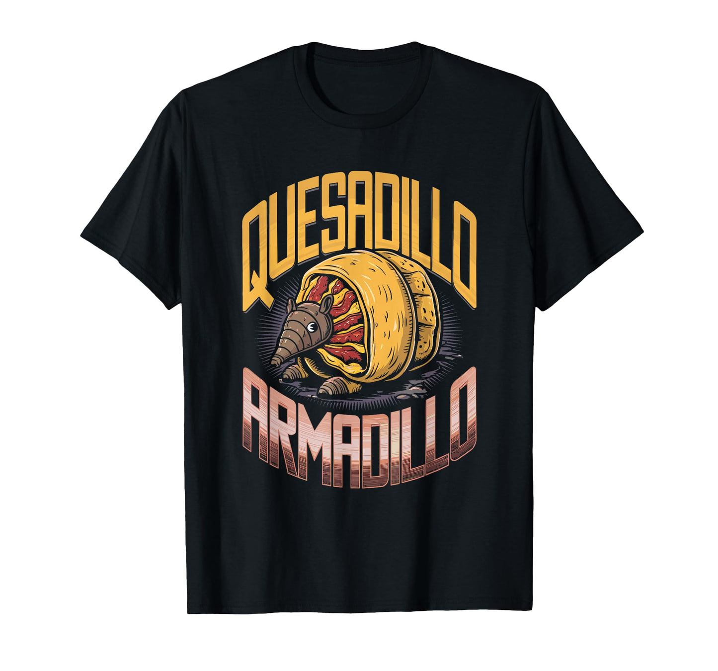 Quesa-dillo T-Shirt Funny Armadillo Quesadilla Pun T-Shirt