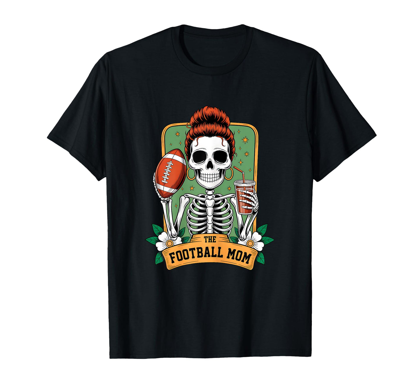 The Football Mom Tarot Card Skeleton Game Day Proud Moms T-Shirt