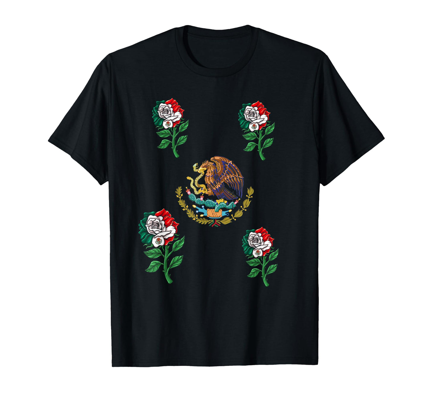 Mexico Gift Rose Tijuana Mexican Hispanic Pride Poncho T-Shirt