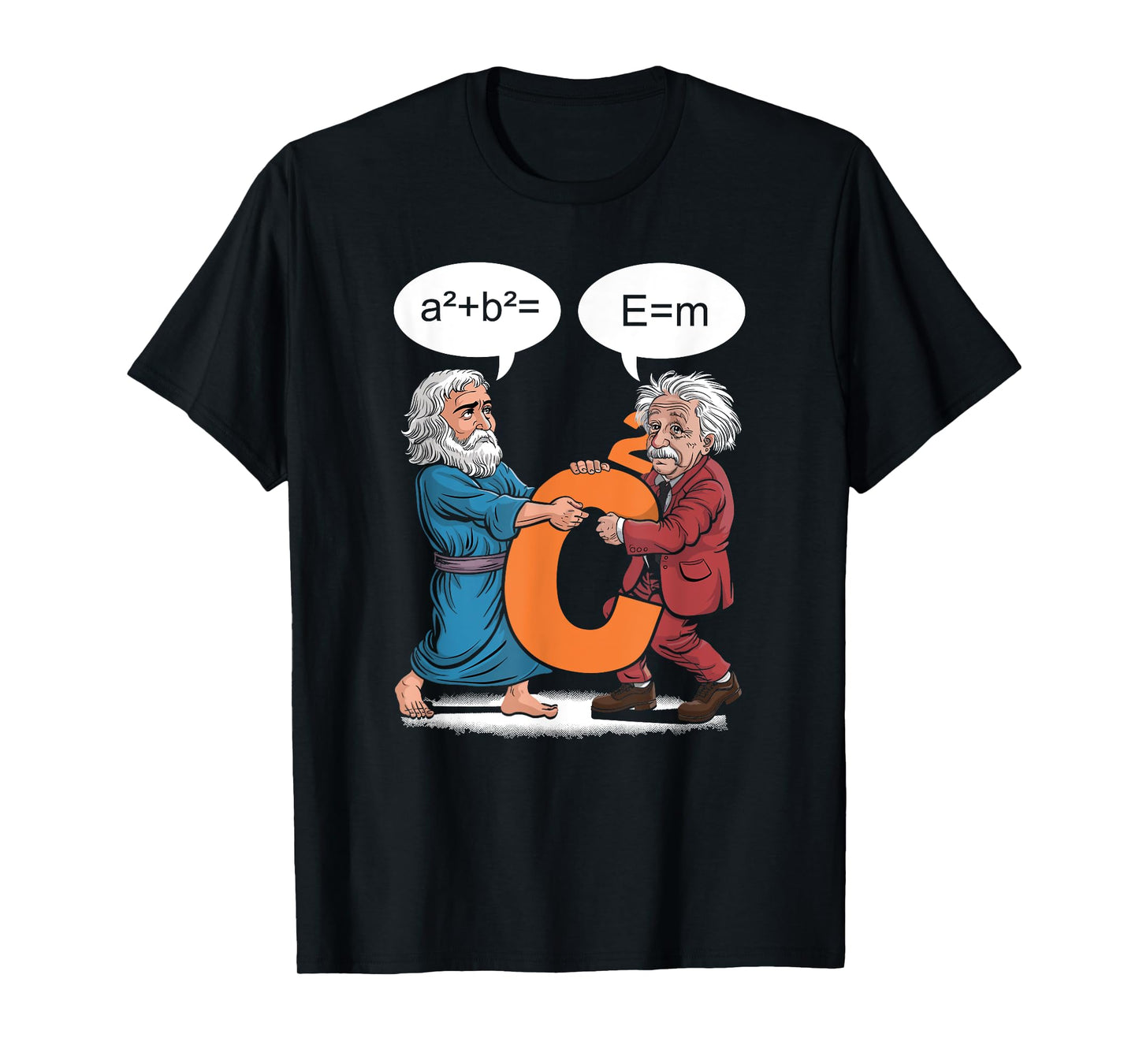 Funny Geek Outfit Nerd Costume Pythagoras vs Einstein T-Shirt