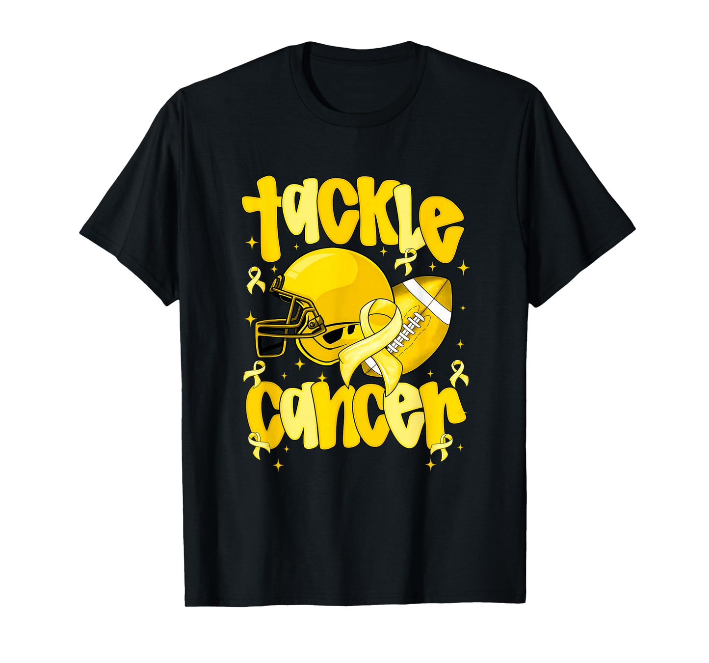 Tackle Cancer Football Childhood Cancer Awareness Women Kids T-Shirt