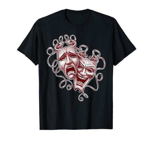 Urban Empyre Laugh Now Cry Later Chicano Tattoo Flash T-Shirt, Small, Black
