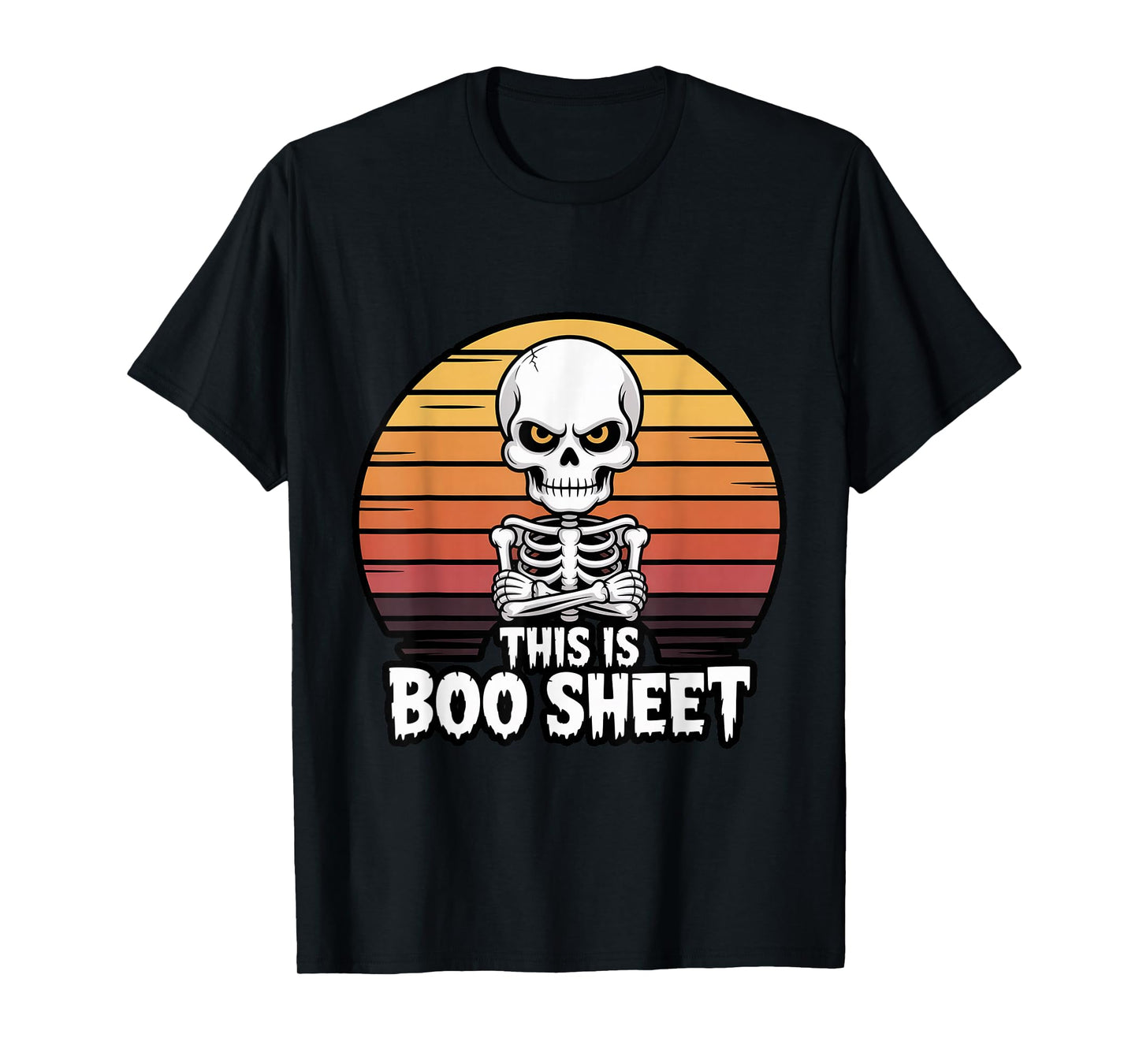 This is Boo Sheet Skeleton Retro Halloween Costume Men Women T-Shirt