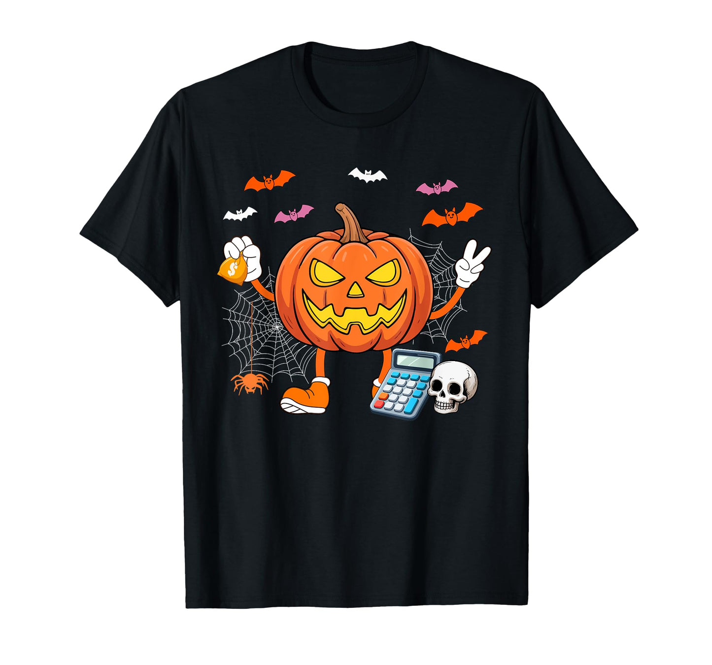 Accountant Job Horror Carved Pumpkin Halloween Costume Team T-Shirt