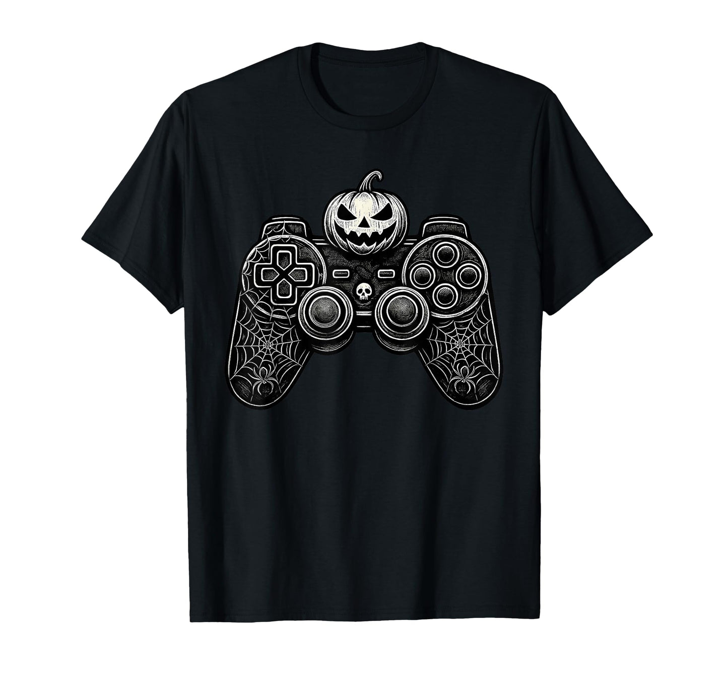 Halloween Skeleton Gamer Costume Funny Spooky Gaming Boys T-Shirt