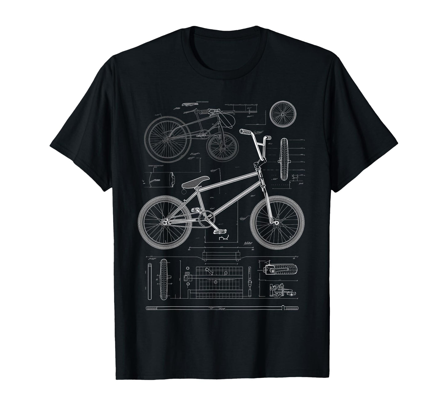 BMX Bike Blueprint T-Shirt