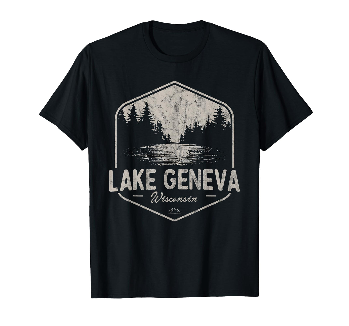 Lake Geneva Wisconsin Outdoors Vintage T-Shirt