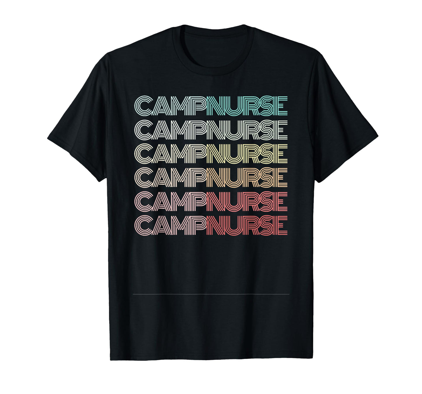 Retro CAMP NURSE Groovy Nursing Student Camping Medical RN T-Shirt