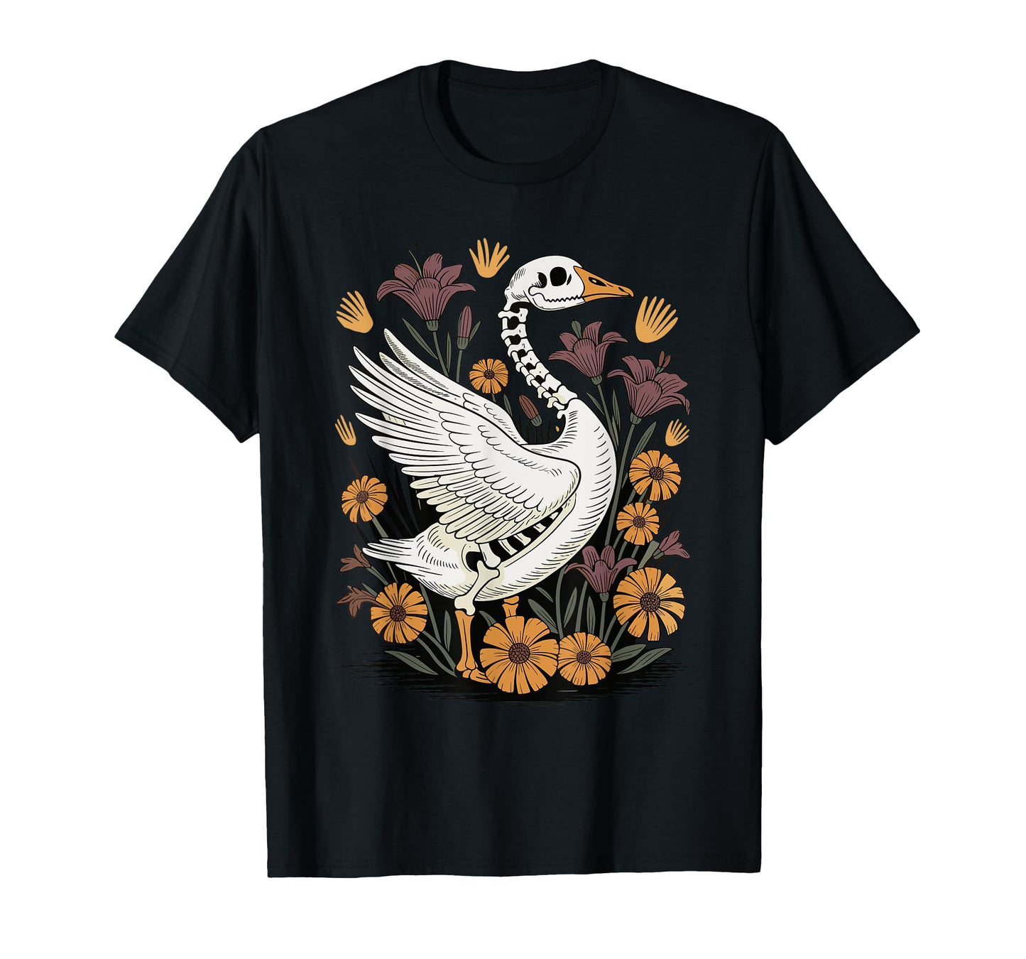 Spooky Goose Skeleton Halloween Fall Spooky Goose T-Shirt