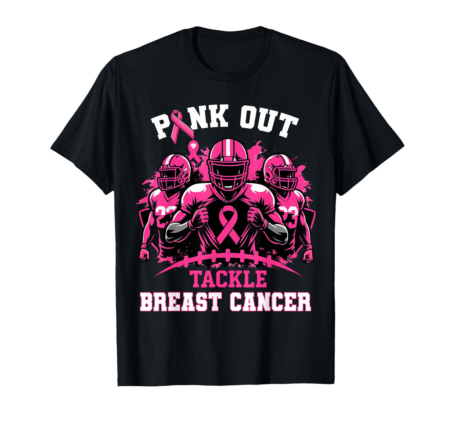 Tackle Breast Cancer Awareness American Football Mom Dad T-Shirt