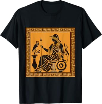 Athena Goddess Greek Mythology Ancient Myths Art T-Shirt