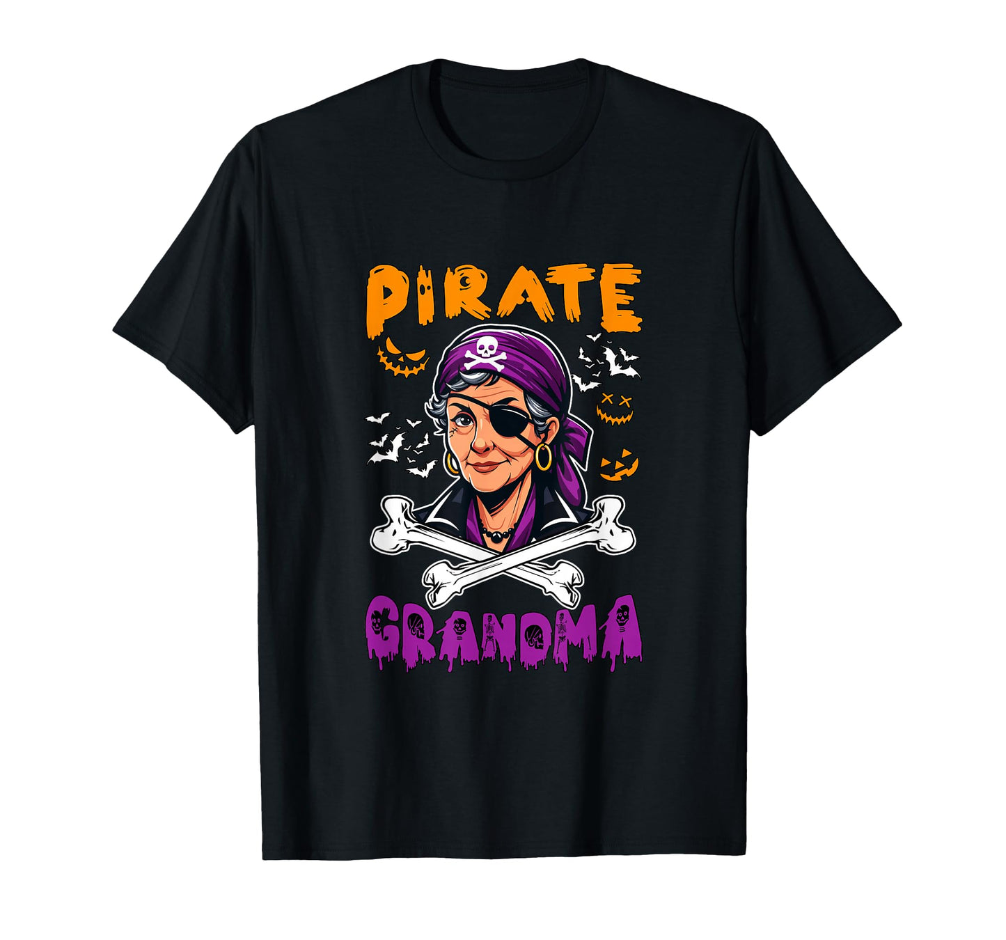 Pirate Grandma Halloween Pirate Lover Funny Men Family Group T-Shirt