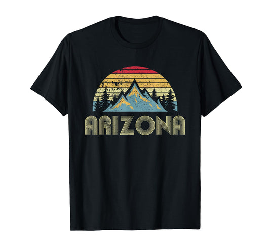 Arizona - Retro Vintage Mountains Nature Hiking T-Shirt