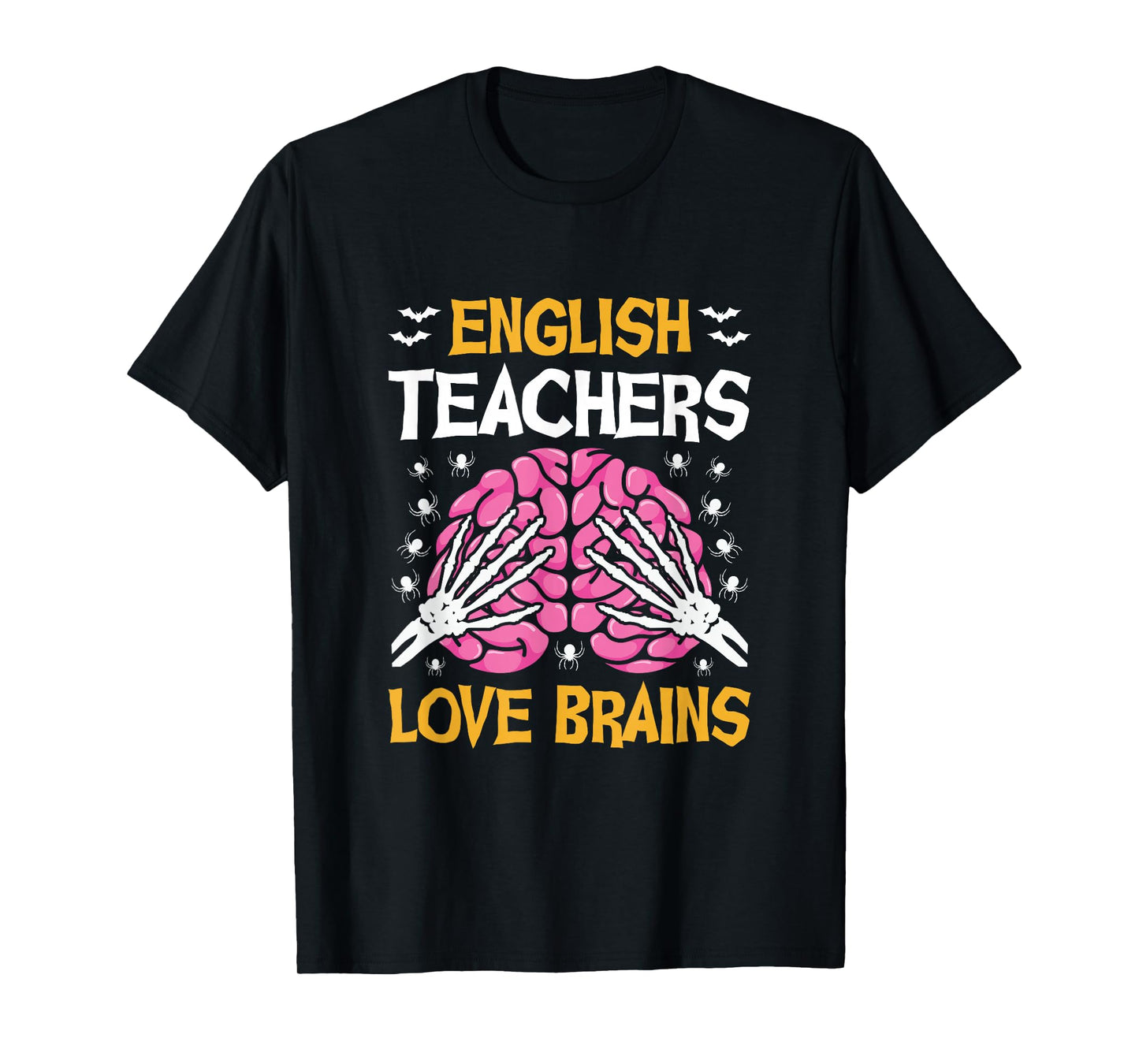 English Teacher Love Brains Funny Halloween School T-Shirt