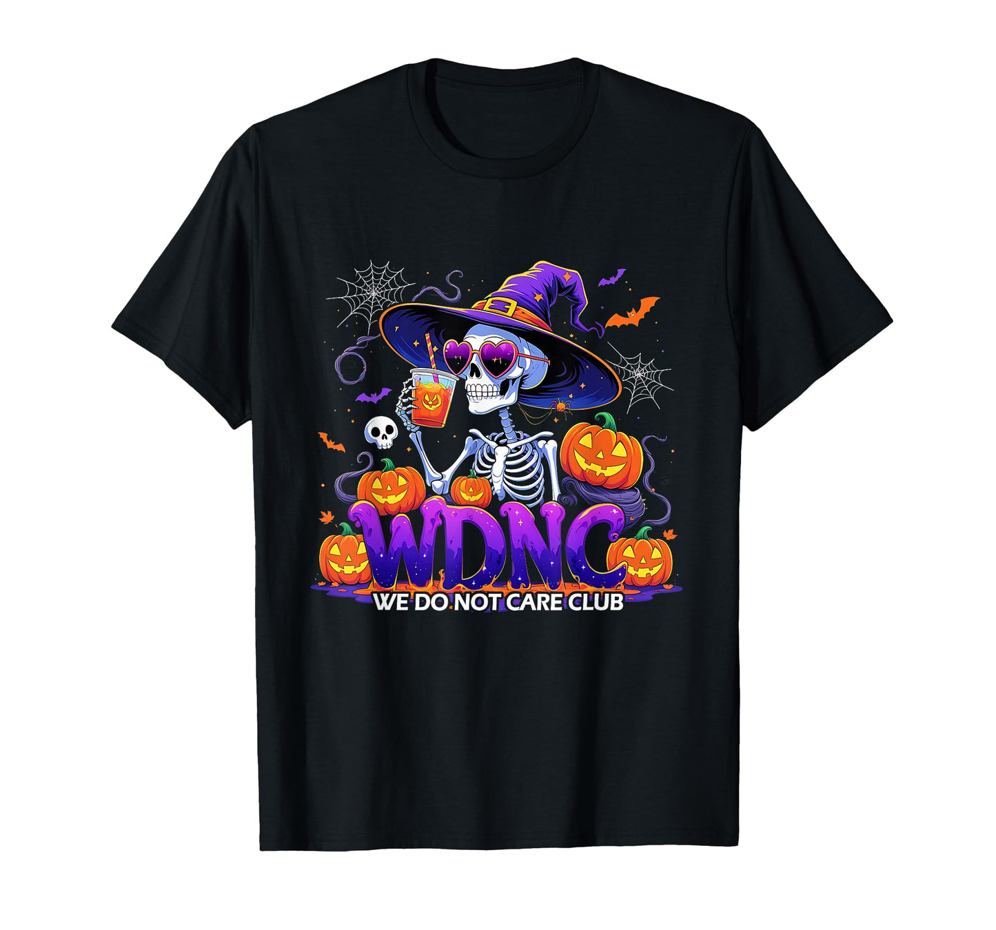 Proud Member WDNC We Do Not Care Club Skeleton Halloween T-Shirt