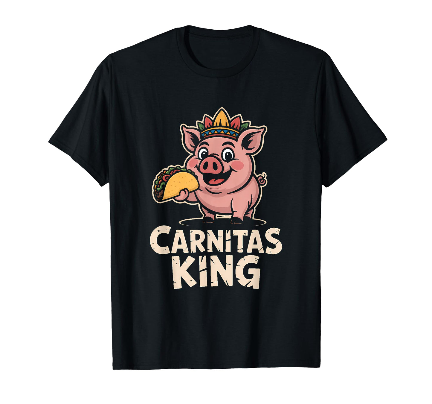 Aztec Pig Carnitas King for Taco Lovers T-Shirt