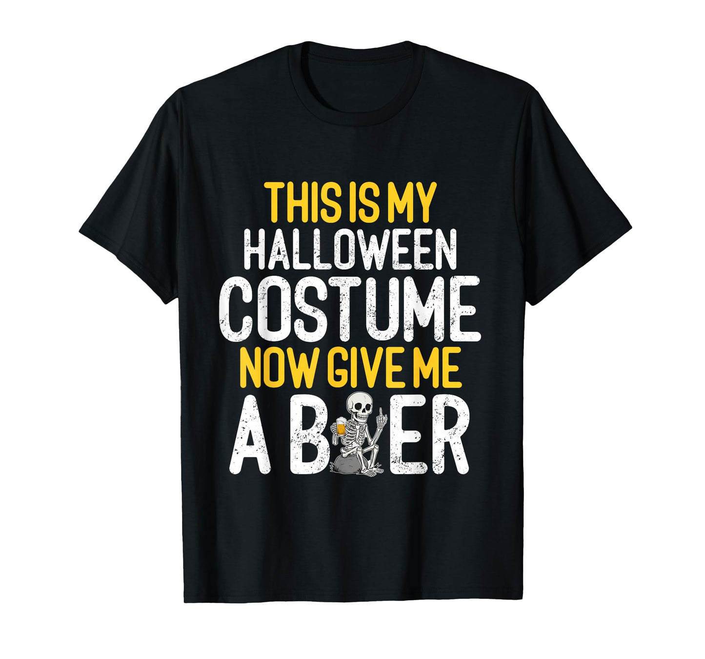 This is My Halloween Costume Beer Lover Skeleton Drinking T-Shirt