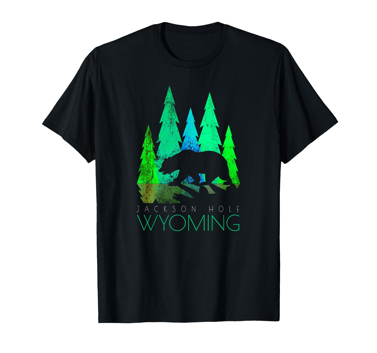 Jackson Hole - Wyoming - Bear and Trees - Jackson Hole T-Shirt