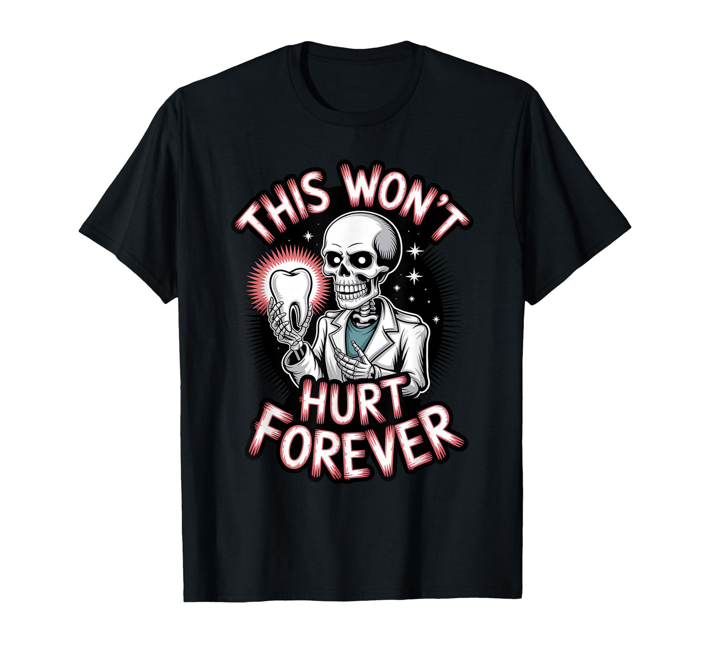 Skeleton Dentist Halloween Funny Spooky Dental T-Shirt