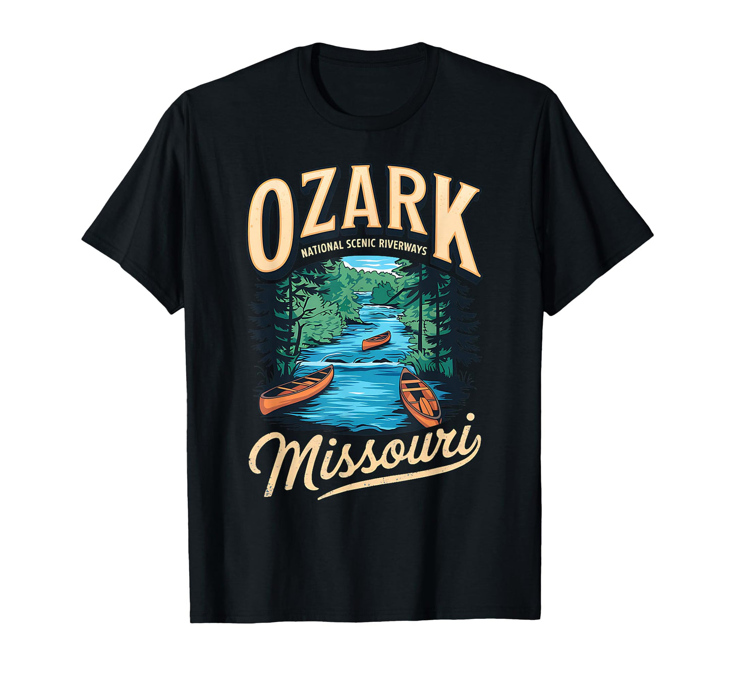 Ozark National Scenic Riverways Canoe Adventure T-Shirt