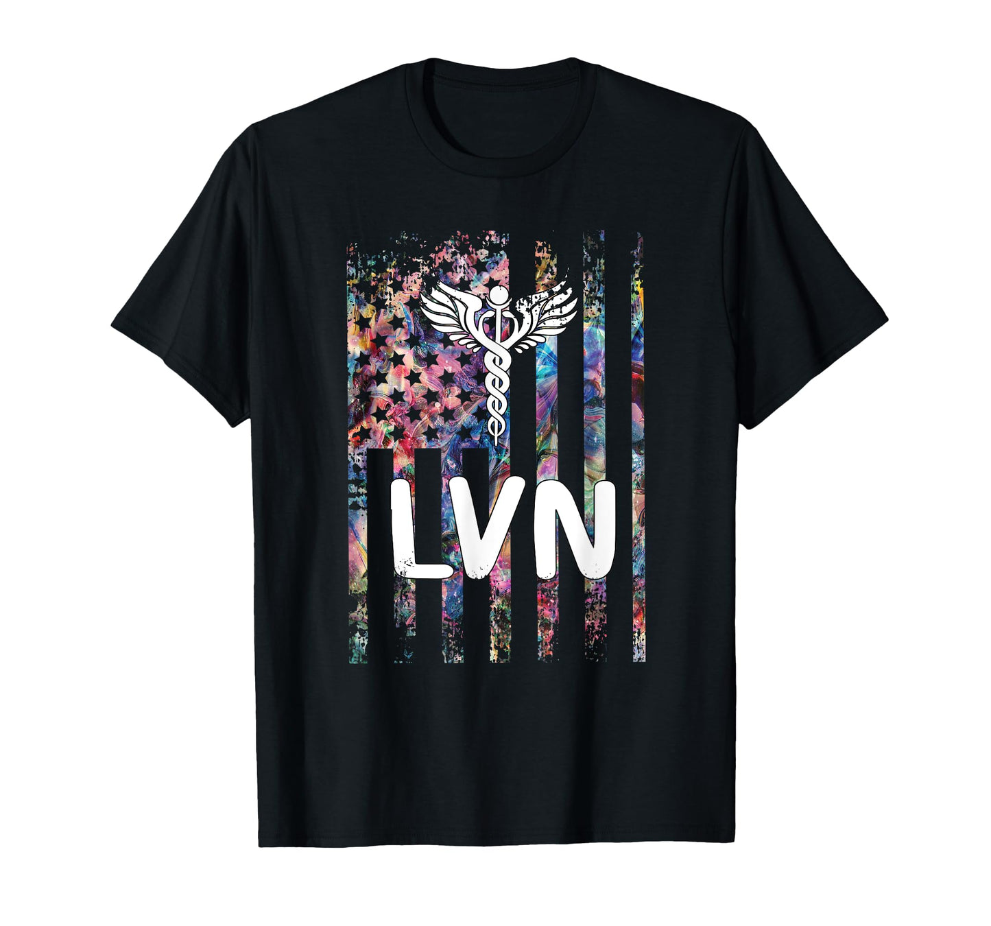 LVN US Flag Licensed Vocational Nurse LVN Nursing Student T-Shirt