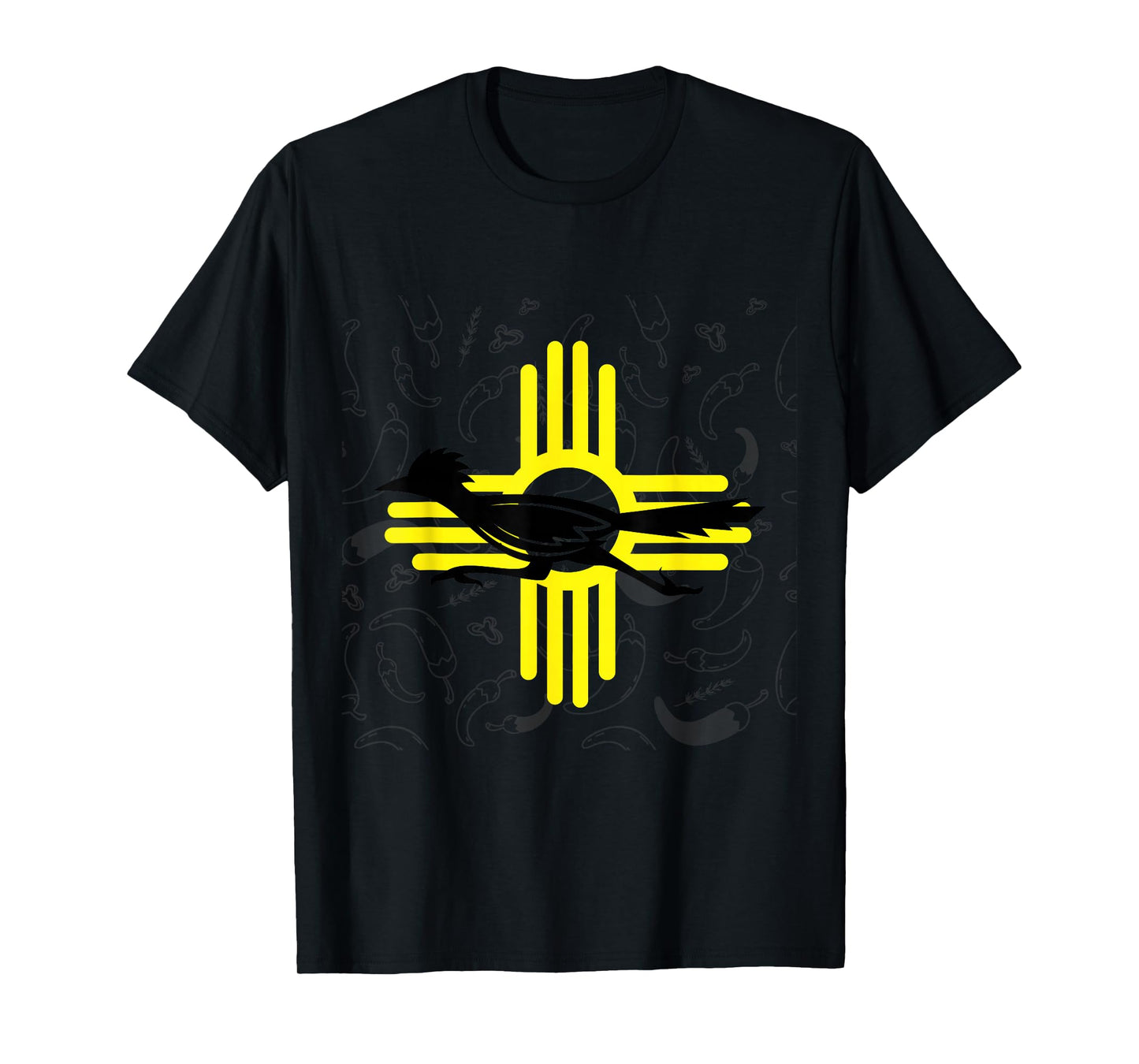 Southwestern New Mexico Spirit Road Runner Zia Chile Pepper T-Shirt