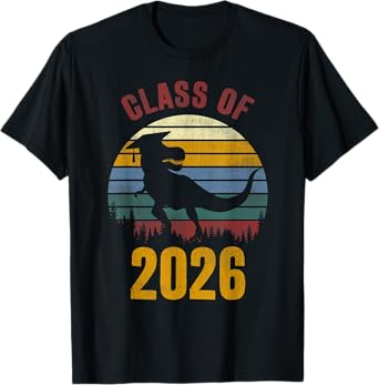 Dinosaur Class Of 2026 First Day 7th Grade Boys Kids Gift T-Shirt
